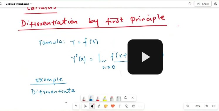 Smartious online virtual school — live interactive whiteboard teaching Differentiation by First Principle (A-Level Mathematics)